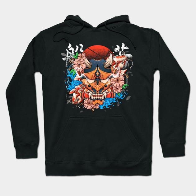 Hannya mask v1 Hoodie by tegaart